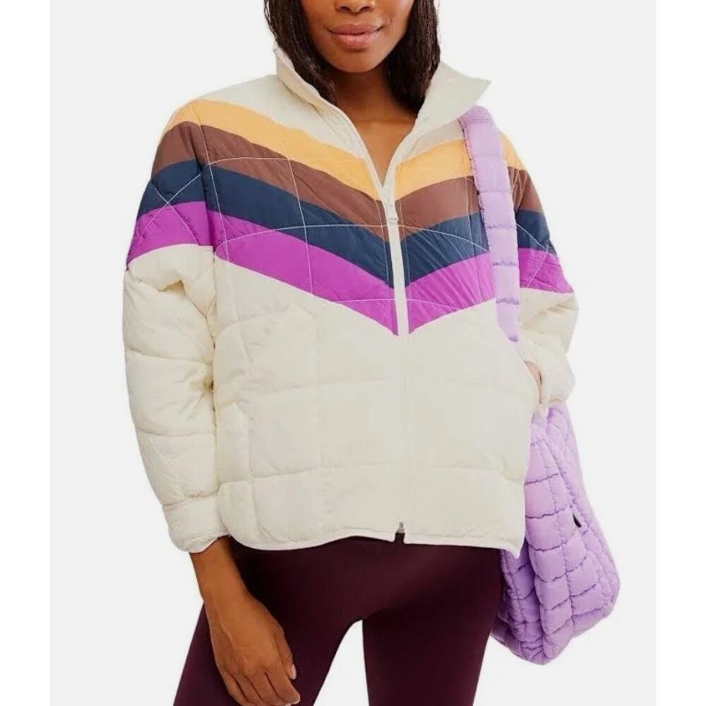 FP Movement X Hatch Puffer Jacket Retro Multicolo… - image 2
